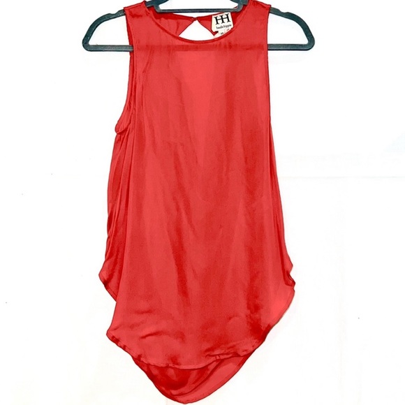 Haute Hippie Orange Sleeveless Blouse Women’s Size XS Exposed Back NEW WITH TAGS - Picture 3 of 12
